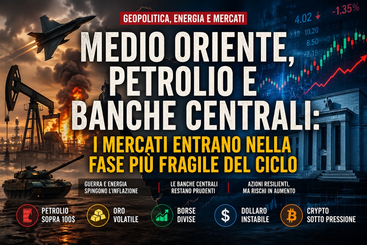 Medio Oriente, petrolio e banche centrali: i mercati entrano nella fase più fragile del ciclo
