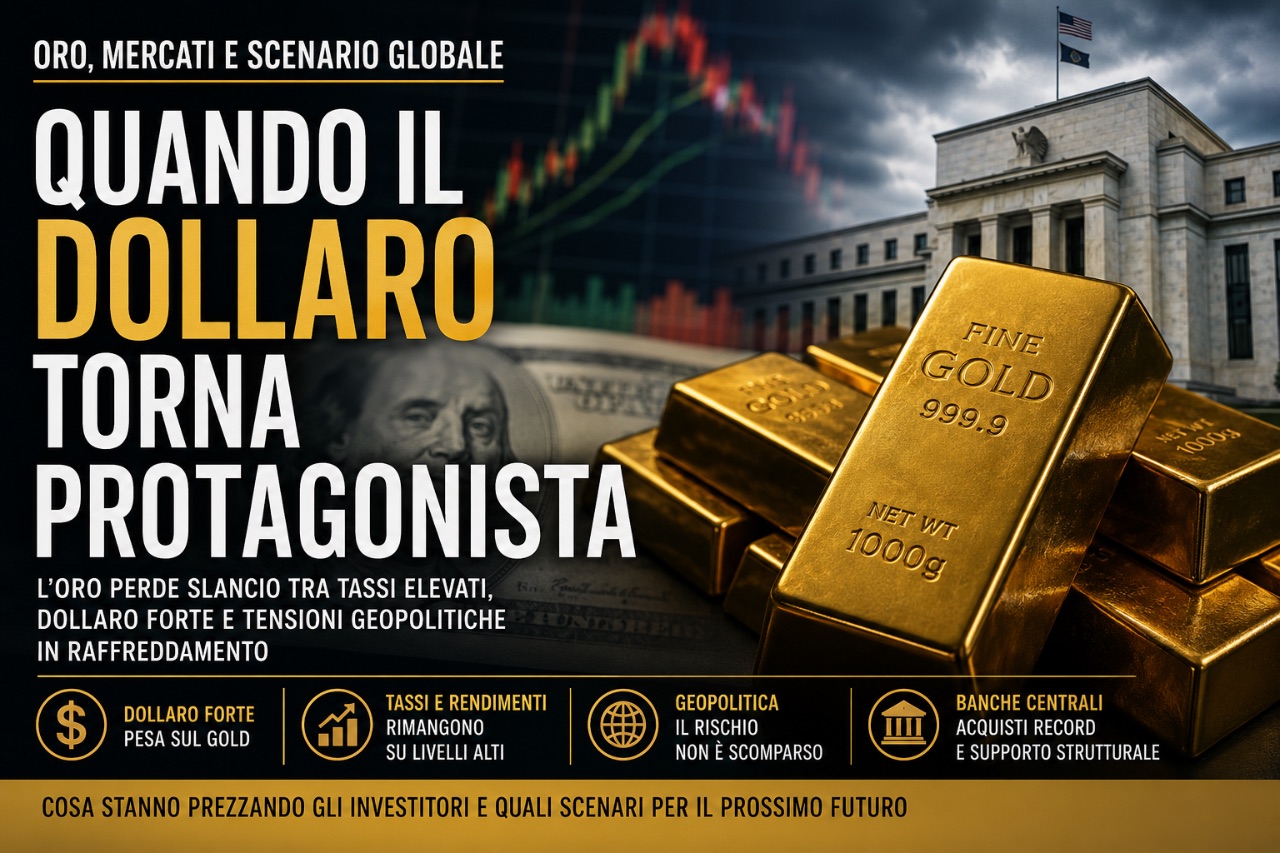 Quando il dollaro torna protagonista: perché l’oro sta perdendo slancio nonostante le incertezze globali